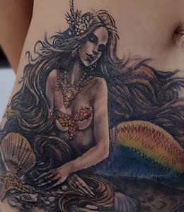cobertura de cicatriz sereia